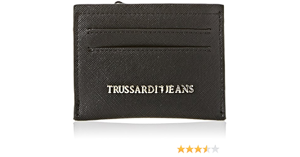Trussardi Jeans 75w00041-1y090122, Porta Carte di Credito Donna, Nero,  11x8x2 cm (W x H x L) : Amazon.it: Valigeria