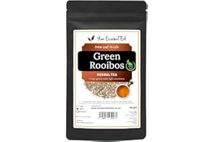 YOUR EXCELLENTEA Green Rooibos (100g) Greenbosh Herbal Loose Leaf Tea Caffeine-Free Smooth Refreshing Sweet Delightful Yummy Aromatic, Closed in Resealable Package to Remain Fresh