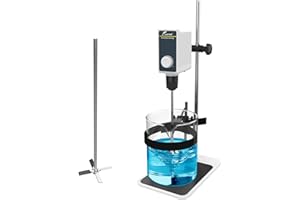 LAB FISH LABFISH Agitatore Da Laboratorio Con Asta Di Agitazione E Supporto In Acciaio Inox | Miscelatore Velocità Regolabile 100-1000 rpm Capacità 10L 10000 mPas