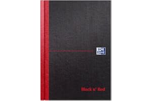 Oxford Black n' Red A5 Hardback Casebound Notebook, Ruled with Single Cash, 192 Page, 1 Notebook