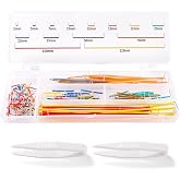 VooGenzek 140 Pieces U Shape Jumper Wires, Breadboard Jumper Cables, U-Shaped Solderless Jumper Cable, with 2 Clamps, for Bre