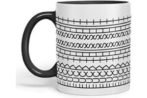 Vixar Fuck This Shit Mug Hidden Message Funny Adult Humor Sarcastic Gift Ceramic Coloured Mug Cup for Tea Coffee Hot Brew 330ml 11Oz Gift BW (Black)