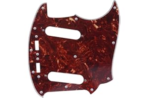 Musiclily Pro 12 Löcher Pickguard Gitarren Schlagbrett für MIJ Fender Japan Mustang,4 lagig Vintage Tortoise