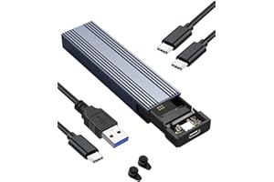 VCOM M.2 NVMe SSD Gehäuse, 10Gbps NVMe PCIe auf USB Adapter mit USB 3.1 Gen2, werkzeugfreie Installation, Unterstützt UASP, Trim, M-Key (B+M Key), 2230/2242/2260/2280 SSDs (Nicht für M.2 SATA)
