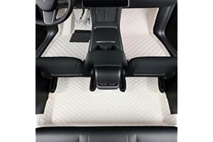 ZYCHUANGYING Tesla Model Y 2026 Juniper Refresh (5-Sitzer) Fußmatten, Premium-Vollabdeckung, Allwetter-Leder-Fußmatten, 100 % passgenau (weiß, vorne und hinten)
