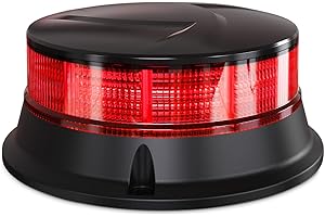Agrieyes Rotes Leuchtfeuer, 10,7 cm, blinkende Sicherheitswarnleuchten, permanente Halterung, LED-Notfall-Stroboskoplichter für Fahrzeuge, Warnblinker für LKW, Traktor, Golfwagen, Schneepflug,
