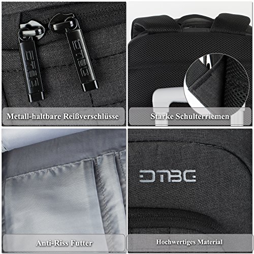 DTBG leichtgewichts Rucksack mit USB Anschluss Business Backpack l  ssiger Arbeit Rucksack Studenten Schule Rucksack mit Anti-Diebstahl Tasche Laptop 
