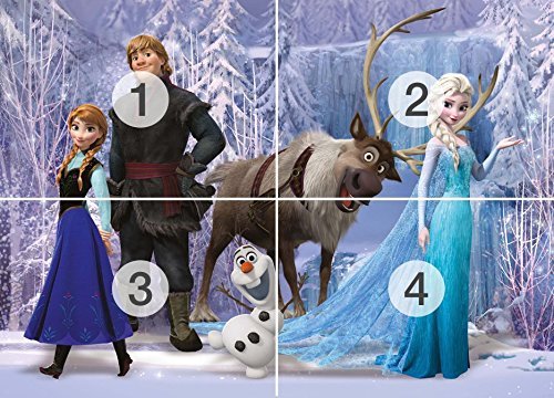 KINDER FOTOTAPETE POSTER EISKÖNIGIN ELSA Nr:N22 Kinderzimmer Dekor Wandtatoo Bordüre Bildtapete Poster kids wallpaper children wall mural (250x180cm 4-Teilig Fototapete) - 2