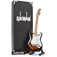 Buddy Holly Miniature Guitar Replica - Music Gifts - Handmade Ornamental 1/4 Scale - Includes a Display Box, Name Tag and Miniature Guitar Stand