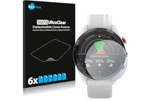 Savvies 6 Pack Screen Protector compatible with Garmin Approach S62 Protection Film Clear