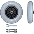 8" x 2" (200x50) Electric Wheelchair Front Wheels Casters, Wheelchair Replacement Wheels Accessories, Solid Rubber Front Tires, for Many Standard Wheelchairs/Electric Wheelchair Replace
