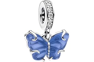 Rimgoris Srebro wysokiej próby 925 Charms dla kobiet Bransoletki Naszyjnik Firefly Glow-At-Night Dangle Królik Różowe Serce Kamień Serce Na Dzień Matki Kosz Pełny Jajek Wielkanocnych Ważka Ptak Motyl