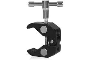 SHEEPPING Super Clamp pour Appareil Photo, Pince Super Clamp Mount avec Filetage 1/4" et 3/8", Support de Pince pour Bras Magique Appareil Photo Moniteur Lumière LED