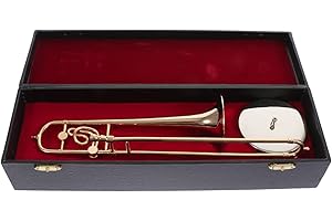 HEALLILY Miniatur Posaune Modell 4.3 Zoll Kleine Trombone Spielzeug Dekorative Blechblasinstrument Für Kinder Geschenk Sammlung