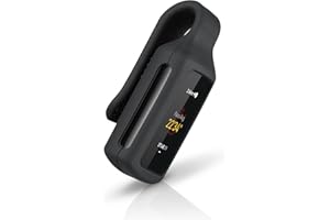 Wasserstein Uchwyt na klips kompatybilny z Charge 5 – Clip Your Fitbit Anywhere (czarny, 1 opakowanie)