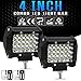 Produktbild 1 Stück 200W LED Arbeit Licht wasserdicht IP68 Arbeitslicht Pole Floodlight Kombination Pod fahren Offroad-Traktor 4WD SUV, 9~30V, 24 * 3W starke LED, schwarz.