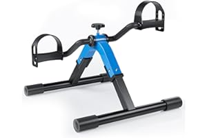 RYGEO Folding Pedal Exerciser, Mini Under Desk Bike - Portable Foot Hand Cycle Peddler Machine Bicycle Exerciser for Arm Leg While Sitting