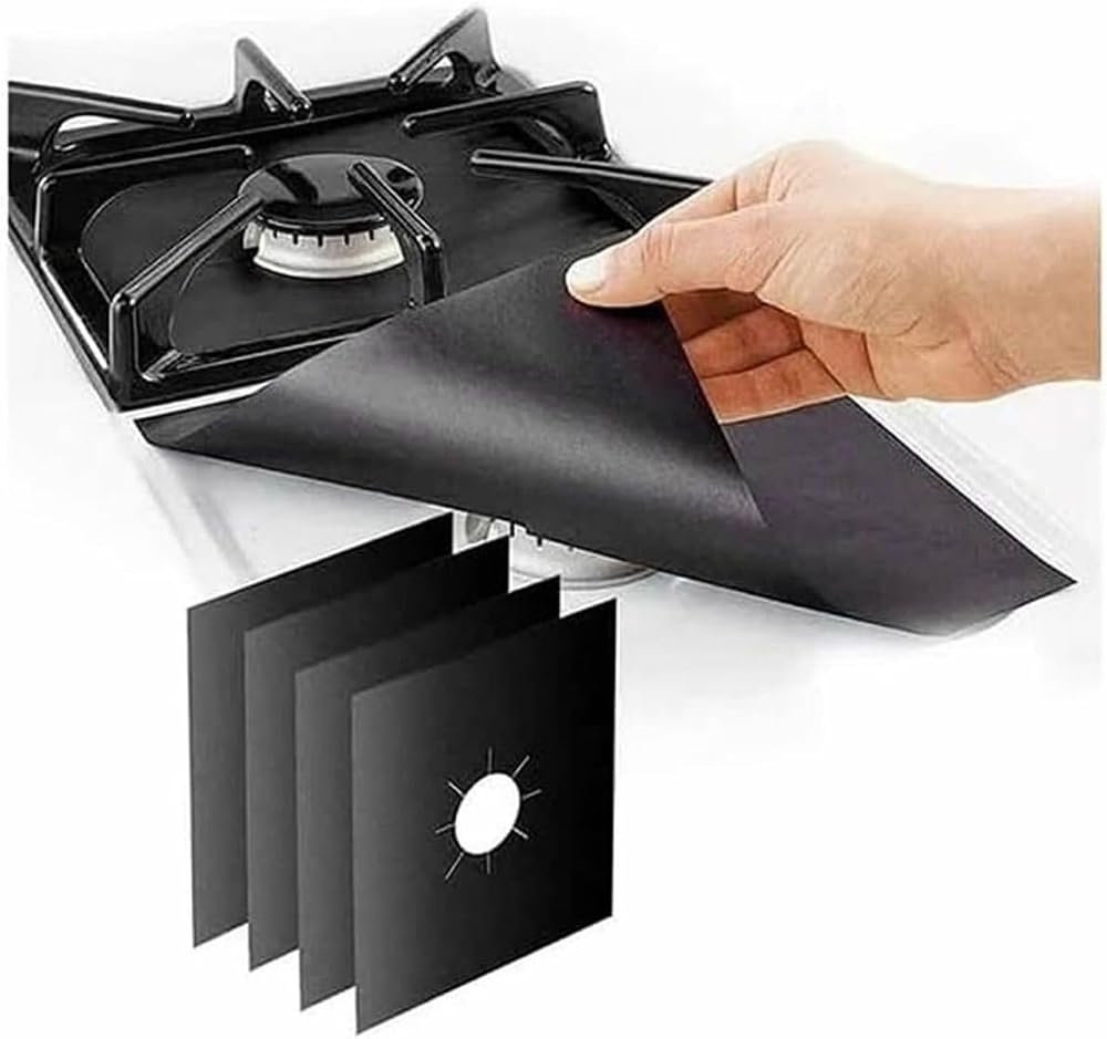 ARVALE 4'lü Ocak Örtüsü | Ocak Koruyucu Kağıt Her Eve Lazım Ocak Temizlik Pedi