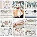 NUOLUX Metallic Tattoos Temporary Tattoos 10 Sheets Waterproof