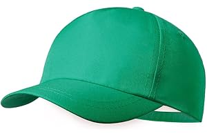 BLUECHOLON Gorra de niño de 5 Paneles Fabricada en Resistente poliéster RPET, de Suave Acabado y Cierre Ajustable. con Orificios de ventilación Bordados