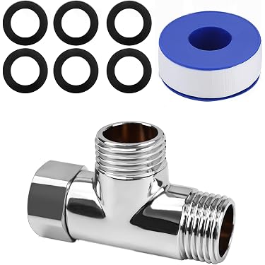 Adaptateur De Tuyau Fileté G1/2 & G3/4 – En Cuivre Chromé Noir, Pour Robinetterie Cuisine Et Salle De Bain