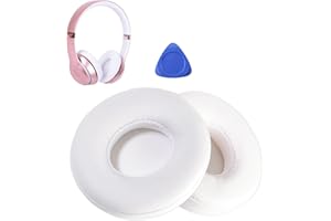 HALIT Replacement Earpads, Beats Replacement Ear Pads, Headphones Replacement Earpads for Beats Solo 2 & Solo 3 Wireless On-Ear Headphones with Soft Protein PU Leather Memory Foam