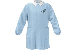 SIGGI HAPPY SCHOOL Grembiule Asilo Bambino Siggi 33gr3747 Dinosauro Tech Bottoni