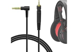 Geekria Replacement Audio Cable Kompatybilny z Game One, Game Zero, PC 373D, GSP 350, GSP 500, GSP 600 Słuchawki do gier / 2,5 mm Męski do 3,5 mm Kabel do wtyczki stereo (5,6FT, czarny)