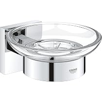 Porte-verre GROHE Start Cube Chromé - Design Élégant Avec Fixations Cachées Pour Salle De Bain