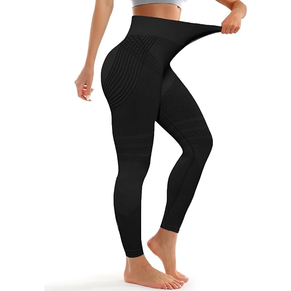 Legging Anti-Cellulite Femme Taille Haute - Compression 3D Sculptante - Pour Yoga, Fitness, Running - Matière Opaque Et Confortable - 7