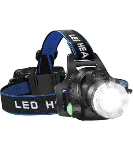 Rechargeable Headlamp 1500 Lumen - Zoom LED Headband Lamp With Motion Sensor 4 Modes Waterproof