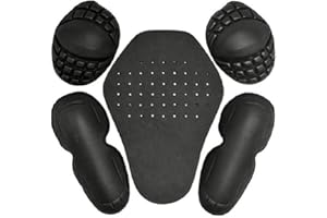 LEMBEAUTY Abnehmbare EVA-Rückenprotektoren-Set, für Schulter, Ellenbogen, Rückenprotektoren, Motorrad-Schutz, Kleidungs-Set, integrierter Motorrad-Rennschutz