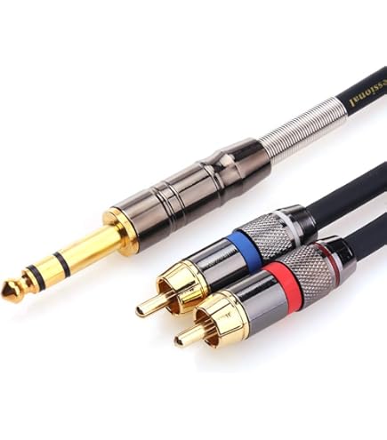 Adam Hall Cables 3 STAR TPP 0600 - Lot De 2 Câbles Audio Jack 6,35 Mm Mono Vers Jack 6,35 Mm Mono 6 M – Qualité Pro Fiable