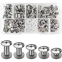 230 Pezzi Viti Per Rilegatura M5 Rivetto A Vite Per Pelle Vite A Testa