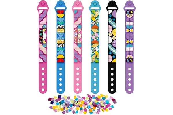 SIENON Lot de 6 bracelets à pois pour enfants - Kit de fabrication créative d’bracelets d’amitié - Jouets pour anniversaires et Noël