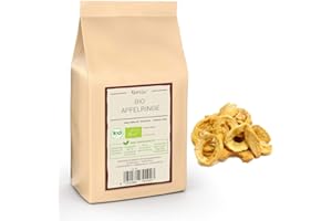 KAMELUR 1kg di anelli di mele BIO morbidi - anelli di mele delicatamente essiccati dalla Germania nella migliore qualità biologica, non zuccherati e senza additivi