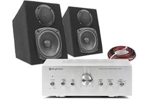 Fenton Bedroom DJ Starter Kit Speakers and Amplifer System Package 400w Amp inc Cables