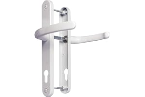 GENERIC UPVC Door Handles White Lever/Lever 92mm PZ (Centres) 210mm Screw to Screw Backplate 242mm X 34mm