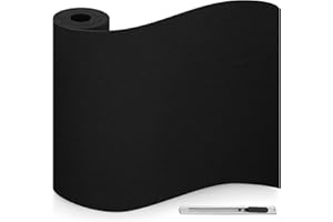 CAHOMO Feutrine Autocollante Noir, Patins pour Meubles, Patin Chaise, 40x200cm 3mm d'épaisseur Feutre Auto-adhésifs, Antiderapant Feutrine Tampon Chaise pour Meuble, Cadre, Voiture, DIY