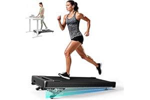 Bluearth Walking Pad Treadmill with 10% Auto Incline, Smart App Scenic Routes & Live Classes, Under Desk Treadmill for Home and Office, Hiking & Running, with Remote & LED Display