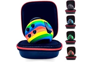 PILPOC theFube Fidget Cube - Deluxe Authentic Fidget Toys for Adults & Kids - Premium Protective Case, Stress Cube, Anxiety Toys, ADHD, OCD, Autism. Quiet Sides & Fidget Clicker Toy (Rainbow)