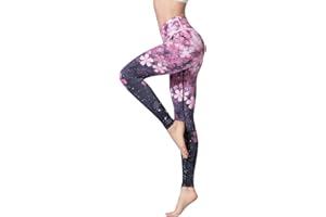 ‎HAPYWER HAPYWER Yoga Leggings Damen High Waist Yogahose Bunt Gym Sport Leggings Tummy Control Running Workout - Stretch Kompressionshose mit Aufdruck für Frauen