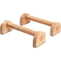 Gute Parallette In Legno Per Calisthenics – Barre Per Flessioni 30 Cm, Antiscivolo, Portata 150 Kg, Con Accessori