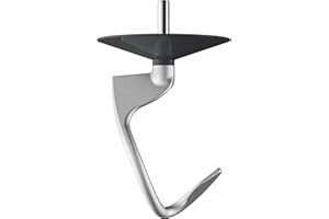 ‎KENWOOD Kenwood Knethaken aus Aluminium KAT53.000CA, Zubehör für Kenwood Küchengeräte Küchenmaschinen, Rührhaken passend für alle Chef Küchenmaschinen, Spülmaschinenfest, Aluminium, Silber