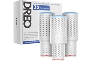 Dreo Lot de 3 cartouches de déminéralisation pour humidificateurs, compatibles avec humidificateurs Dreo HM311/311S/524/524S, empêche l'accumulation de minéraux, filtre l'eau dure, élimine la