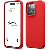 Babilden iPhone Kılıf İnce Sıvı Silikon 3 Katmanlı Tam Kaplamalı Yumuşak Jel Kau&ccedil;uk Kılıf Kapak, A&ccedil;ık Kırmızı (iPhone 15 Pro 