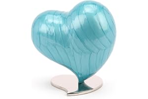 Urns UK Urne für Asche, Herz, groß, Watford Teal