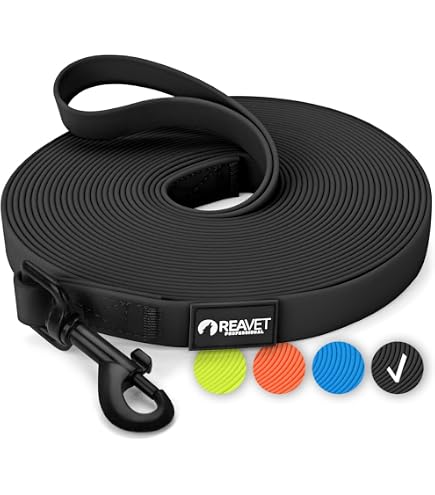 Elropet Flex Fährtenleine 40m – Schleppleine Mit Ruckdämpfer Für Hunde (20mm Breit, Orange)