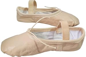 SKMAXO Ballet Shoes for Girls Pink Ballet Dance Shoes Full Sole Leather Dance Shoes Dance Children Women and Girls