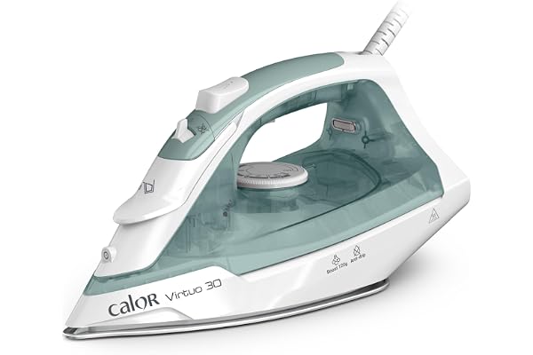 Calor Virtuo 30 Fer à repasser vapeur, 2000 W, Effet pressing 120g/min, Semelle en Céramique, Réservoir 240 ml pour longue session repassage, FV2C42C0